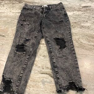 Black ripped jeans small